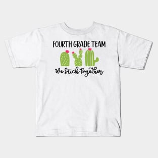 Fourth Grade Team Sticks Together Teacher Student Funny School Kids T-Shirt